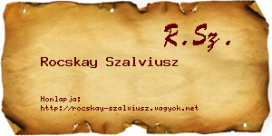 Rocskay Szalviusz névjegykártya